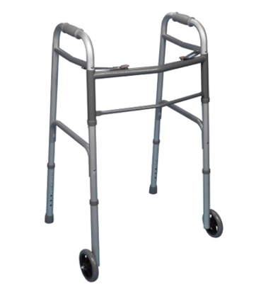 Oasisspace Heavy Duty Rollator Walker - Bariatric Rollator Walker with Large Seat for Seniors Support Up 500 lbs (Blue)