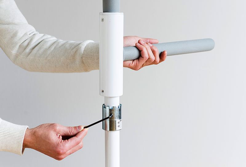 Pisces Healthcare Solutions Superpole Bariatric Floor To Ceiling Support Pole With Superbar Add 8354