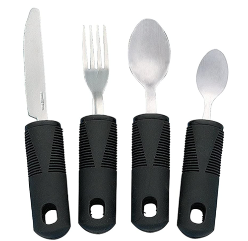 Picture of EZ GRIP Utensil Set Knife,Fork,Teaspoon,Tablespoon Kit Weighted