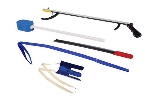 Picture of 5 Piece Hip Kit: Sock Aid, 24" Metal Shoehorn, Leg Lift, 26" Reacher, Contoured Sponge