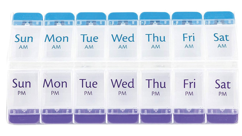 Picture of XL AM PM Push Button Weekly Pill Planner