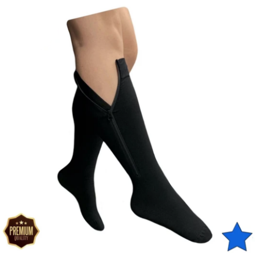 Picture of Presadee Closed Toe 30-40 mmHg X-Firm Compression YKK Zipper Leg Veins Pain Swelling Socks