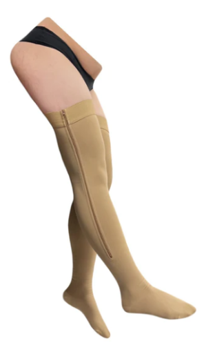 Picture of Presadee Closed Toe Thigh High 20-30 mmHg Firm Compression Stocking Leg With YKK Zipper