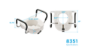 Picture of Raised Toilet Seat with Detachable Front Locking Arms