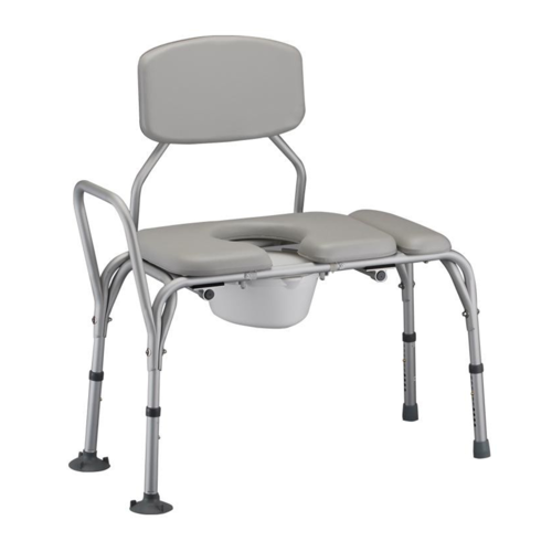 Picture of Padded Transfer Bench/Commode with Detachable Back