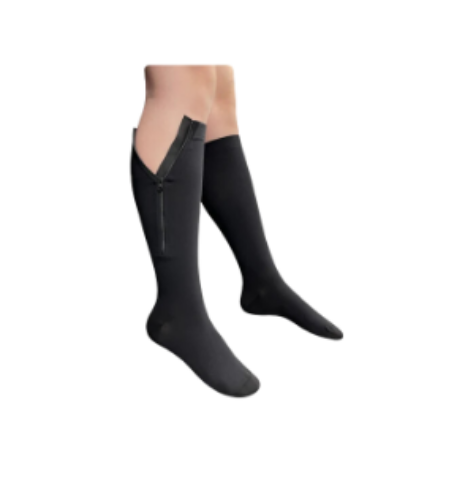 Picture of Petite Closed Toe 20-30 mmHg Firm Zipper Compression Leg Calf Socks