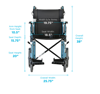 Picture of 19 inch Transport Chair with 12" Rear Wheels and hand brakes