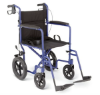 Picture of 19" Aluminum Transport Chair with 12" Rear Wheels - Blue