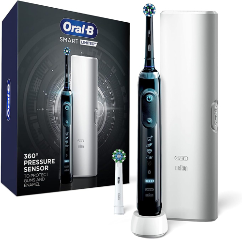 Picture of Oral-B Pro Smart Limited Power Rechargeable Electric Toothbrush with (2) Brush Heads and Travel Case, Black, Bluetooth Connectivity