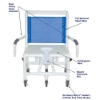 Picture of Wide Shower Chair with Dual Swing Away Armrests and Square Pail