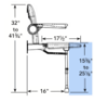 Picture of 19" Folding U-Shaped Padded Shower Seats