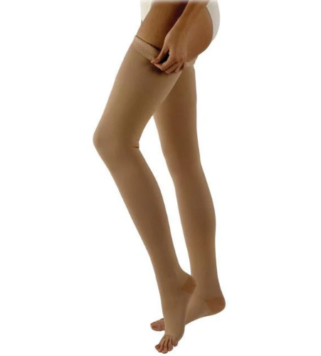 Picture of Sigvaris 504 Natural Rubber Thigh High Compression Stockings 40-50mmHg