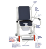 Picture of Deluxe PVC Shower/Commode Chair with Swing Away Armrests