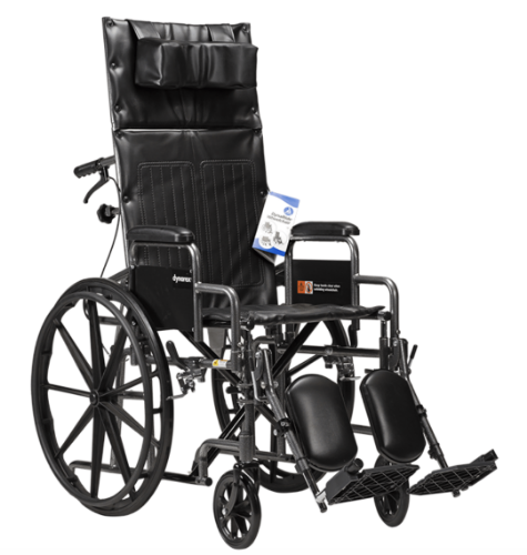 Picture of 22" DynaRide Reclining Wheelchair with Detachable Desk Arms