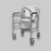 Picture of 3-in-1 Aluminum Commode with Wheels and Backrest