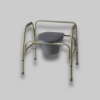 Picture of Extra-Wide 24" Steel Bariatric Commode with 650 lb. Capacity, Elongated