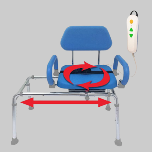 Picture of Premium Carousel Sliding Transfer Bench with Swivel Seat