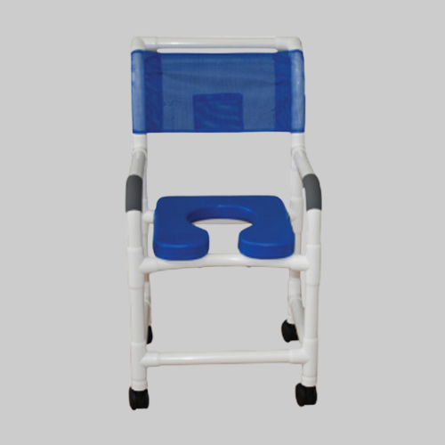 Picture of Shower Chair with Blue Soft Seat Deluxe Elongated