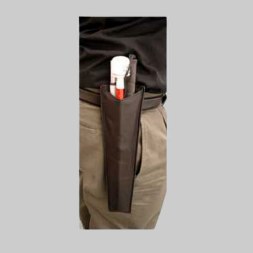 Picture of Black Leather Cane Holster with Belt Clip