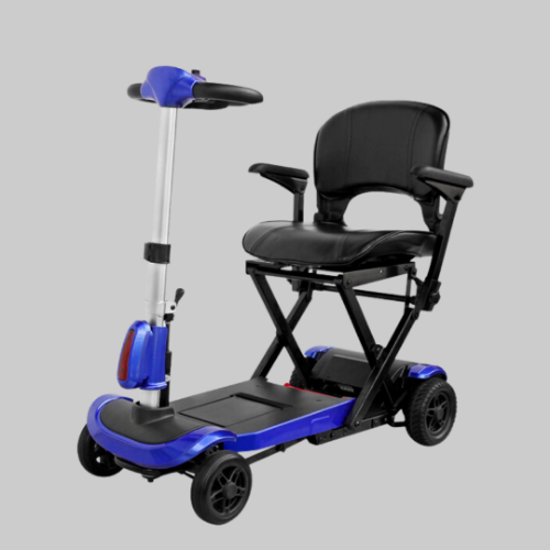 Picture of ZooMe Auto-Flex Folding Travel Scooter, Electric Blue