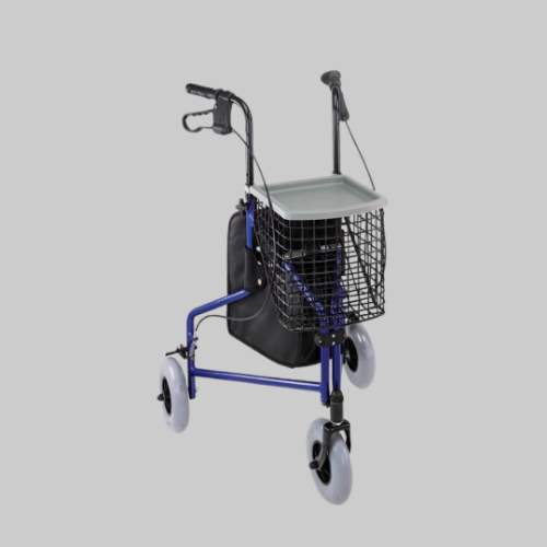 Picture of DMI 3-Wheel Aluminum Rollator w/Basket, Royal Blue