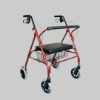 Picture of DMI Extra-Wide Heavy-Duty Steel Bariatric Rollator, Burgundy