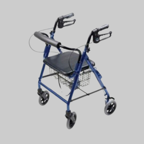 Picture of Lumex Walkabout Four-Wheel Hemi Rollator, Blue