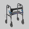 Picture of Drive Clever-Lite Rolling Walker/Rollator w/ Seat & Loop Locks, Adult w/ 8" Wheels