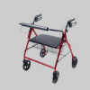 Picture of Lumex Walkabout Four-Wheel Imperial Rollator, Contoured Backbar, Burgundy