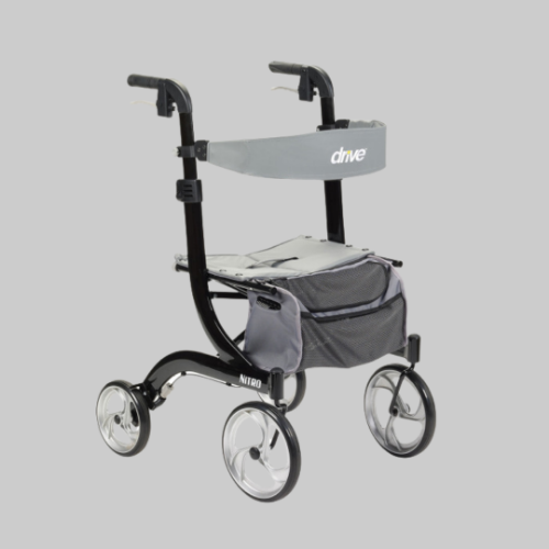 Picture of Nitro Aluminum Rollator, Hemi Height, 10" Casters