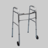 Picture of Bilt Rite Double Button Rolling Walker with 5" Wheels