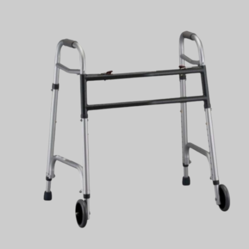 Picture of Heavy Duty 2-Button Folding Rolling Walker with  5" Wheels