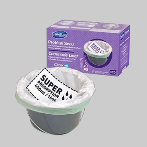 Picture of Box of 20 Carebag Commode Liners with Super Absorbent Pad