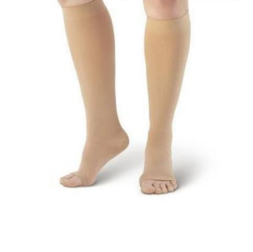 Picture of AW 301 WIDE CALF Compression Stockings Open Toe Knee Highs - 30-40 mmHg