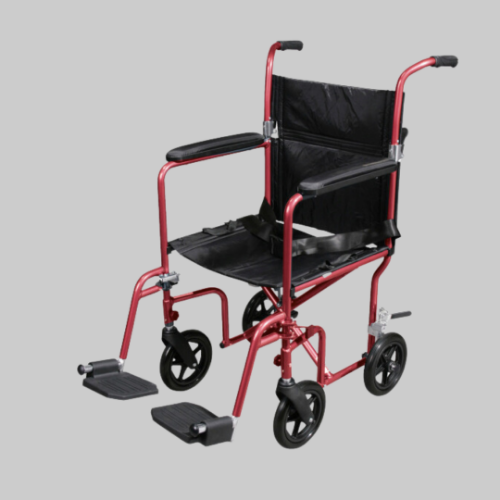 Picture of Flyweight Lightweight Transport Wheelchair with Removable Wheels 19"