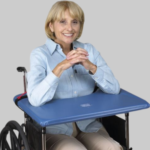 Picture of Skil-Care Softop Wheelchair Tray Blue Vinyl