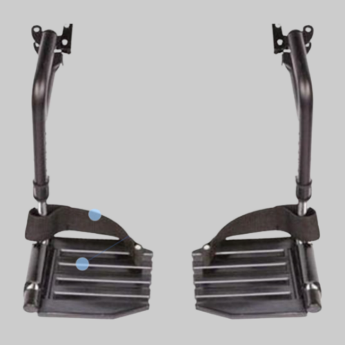 Picture of Invacare Hemi Footrest with Aluminum Footplates and Heel Loops