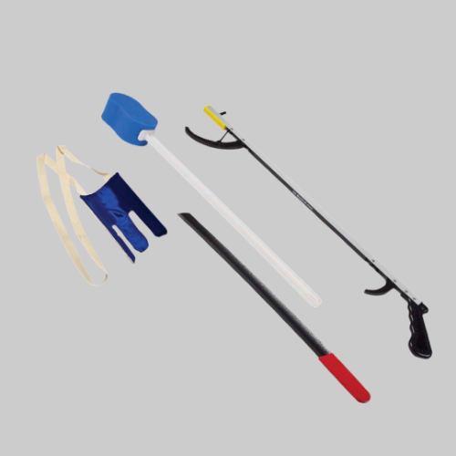 Picture of Hip Kit with  Reacher, Contoured Sponge, Flexible Sock Aid, Metal Shoehorn