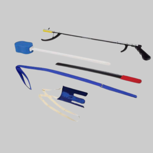 Picture of 5 Piece Hip Kit: Sock Aid, 24" Metal Shoehorn, Leg Lift, 26" Reacher, Contoured Sponge