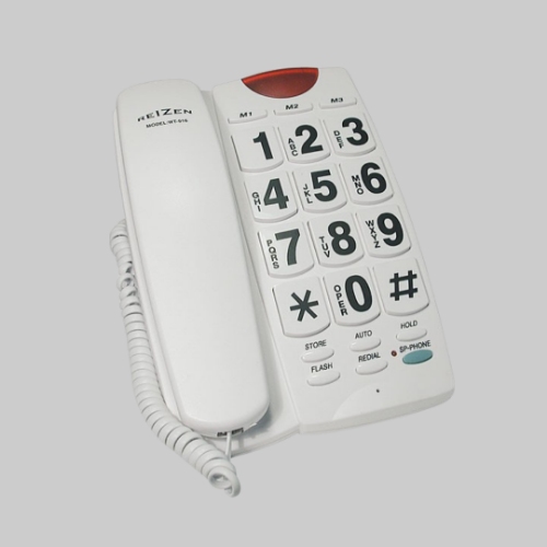 Picture of Big Button Speaker Phone - White with Black Numbers