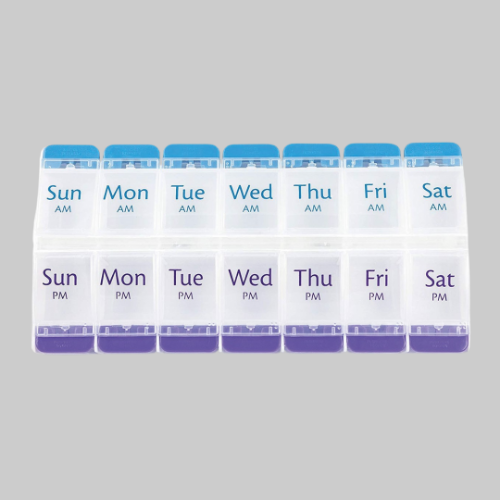 Picture of XL AM PM Push Button Weekly Pill Planner