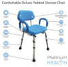 Picture of Deluxe Padded Shower Chair With Armrests