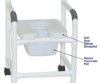 Picture of 18" Shower Commode Chair with Slide-Out Commode Pail