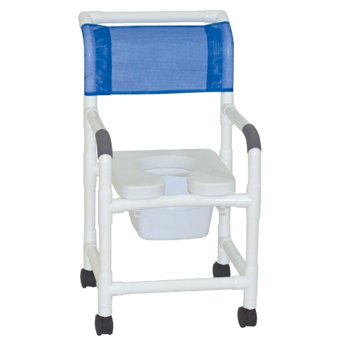 Picture of 18" Shower Commode Chair with Slide-Out Commode Pail