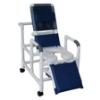 Picture of Fully Padded Reclining Shower Chair with Slide-Out Commode Pail