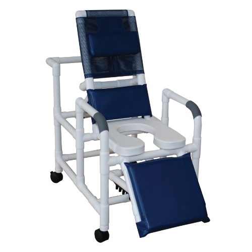 Picture of Fully Padded Reclining Shower Chair with Slide-Out Commode Pail