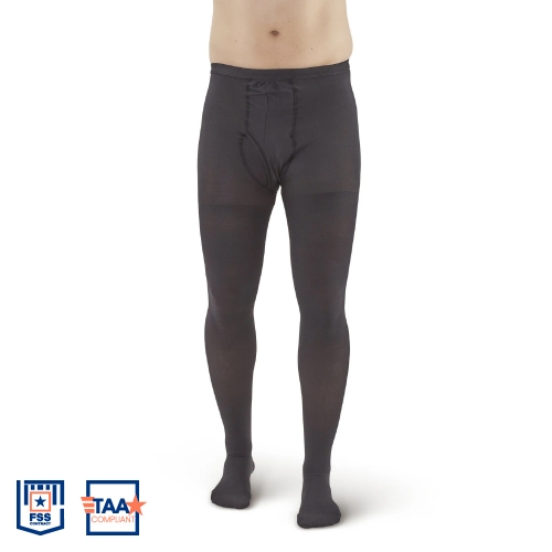 Picture of AW Style 234 Men's Black Closed Toe Fly Front Leotard - 20-30 mmHg