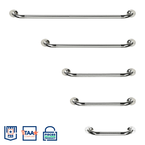 Picture of Pisces Chrome Knurled Uncovered Grab Bar