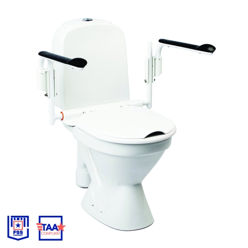 Picture of Etac Supporter Adjustable Toilet Seat with Swing-Away Armrests