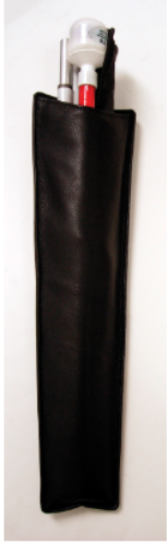 Picture of Black Leather Cane Holster with Belt Clip